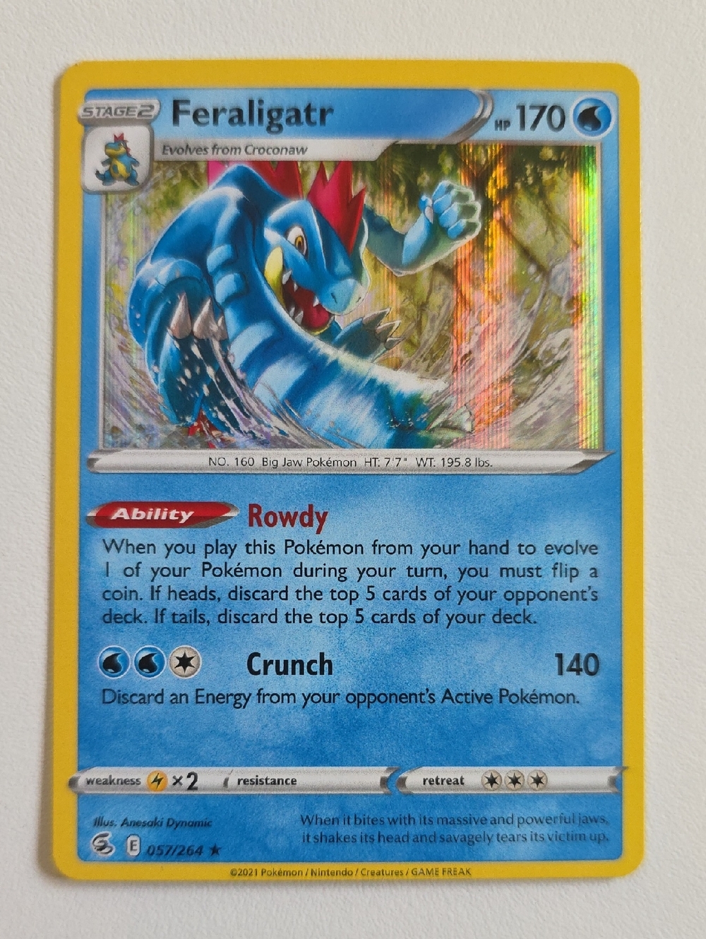 Pokemon Feraligatr Card